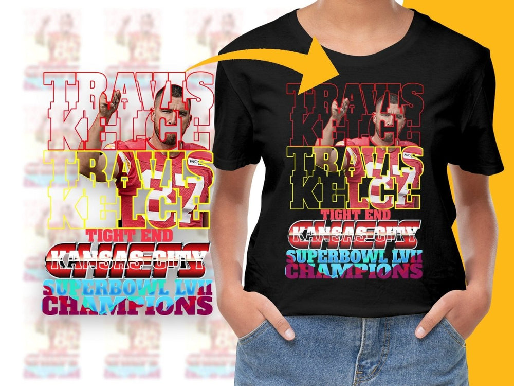 Travis Kelce Tight End Kansas City Superbowl LVII Champions PNG File - Teepew