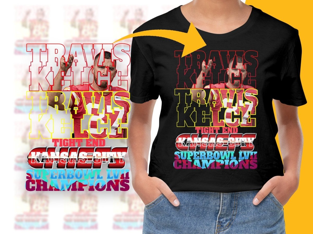 Travis Kelce Tight End Kansas City Superbowl LVII Champions PNG File - Teepew