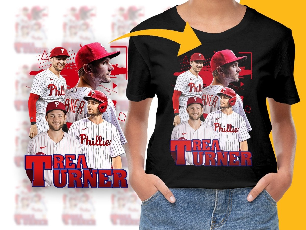 Trea Turner MLB Baseball Bootleg Graphic Tees PNG File - Teepew