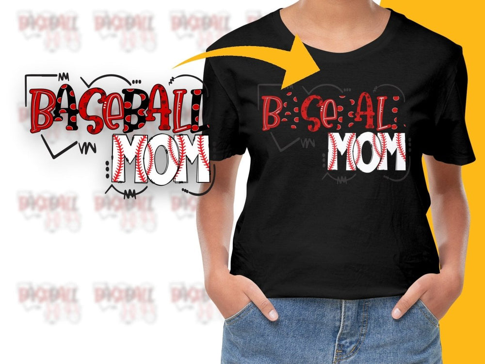 Trendy Baseball Mom Graphic Printed PNG File - Teepew
