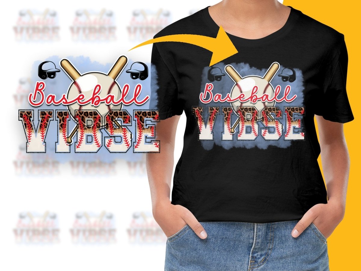 Trendy Baseball Vibe Leopard Pattern Graphic PNG File - Teepew