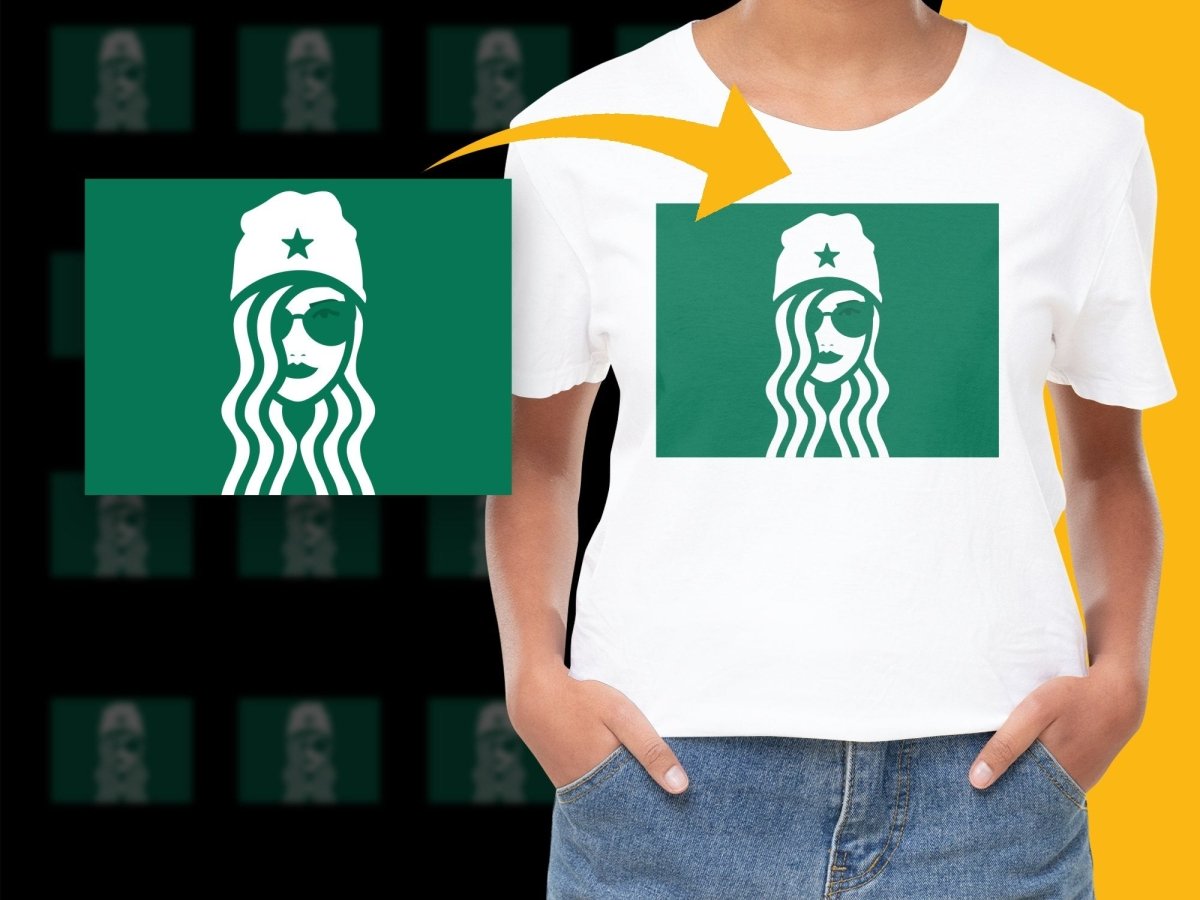Trendy Girl Wearing Sunglasses Graphic Star Hat PNG File - Teepew