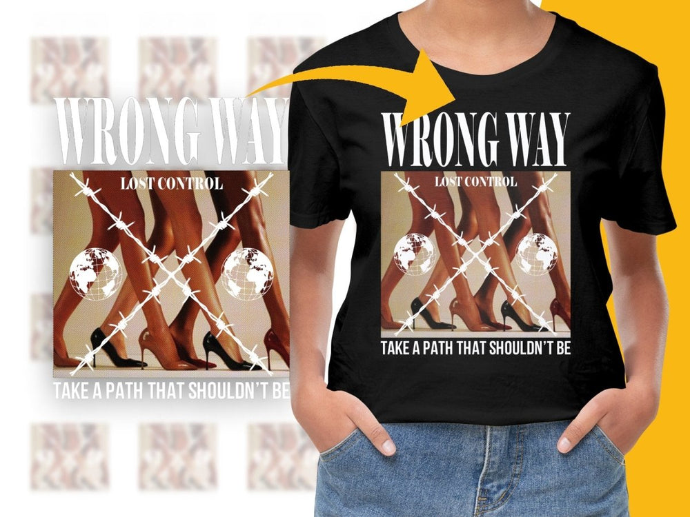 Trendy Lost Control Wrong Way Graphic PNG File - Teepew