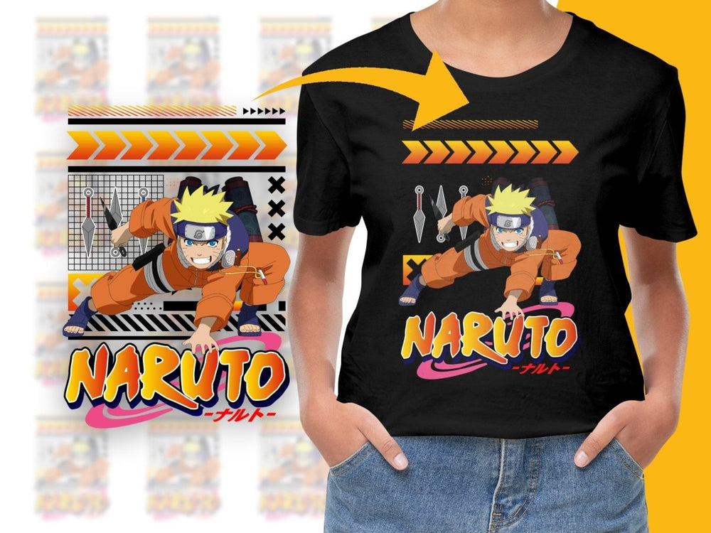 Trendy Naruto Graphic Design Crew Neck PNG File - Teepew