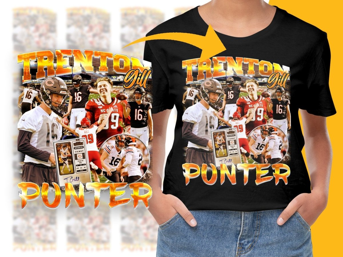 Trenton Gill Sports Bootleg Punter PNG File - Teepew