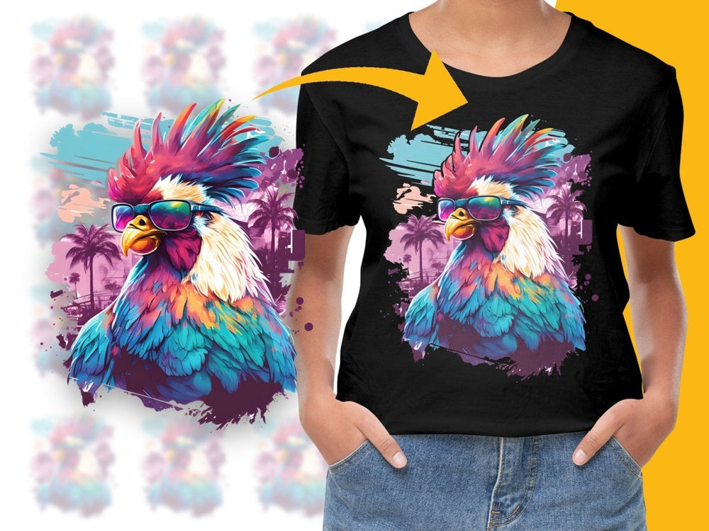 Tropical Style Sunglasses Rooster Graphic PNG File - Teepew