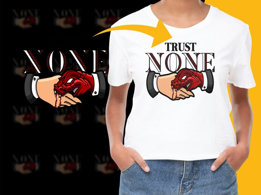 Trust None Handshake and Snake Graphic PNG File - Teepew