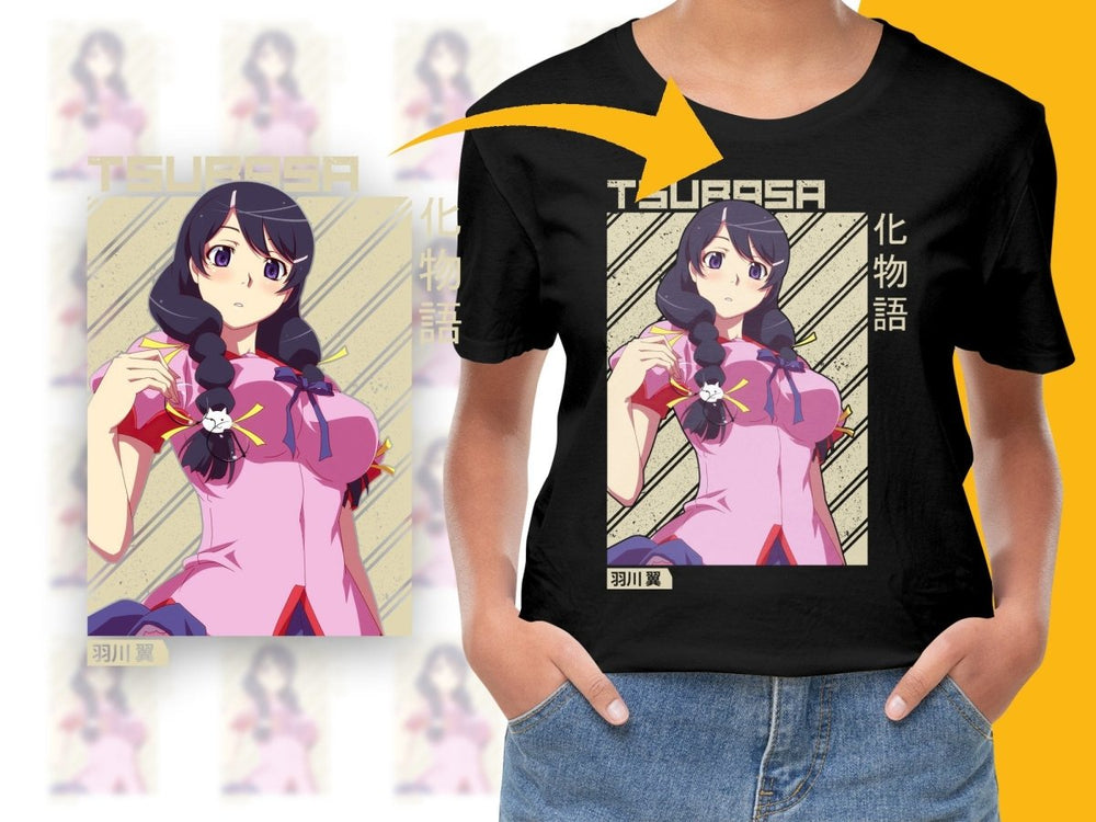 Tsubasa Hanekawa Bakemonogatari Anime Character PNG Digital - Teepew