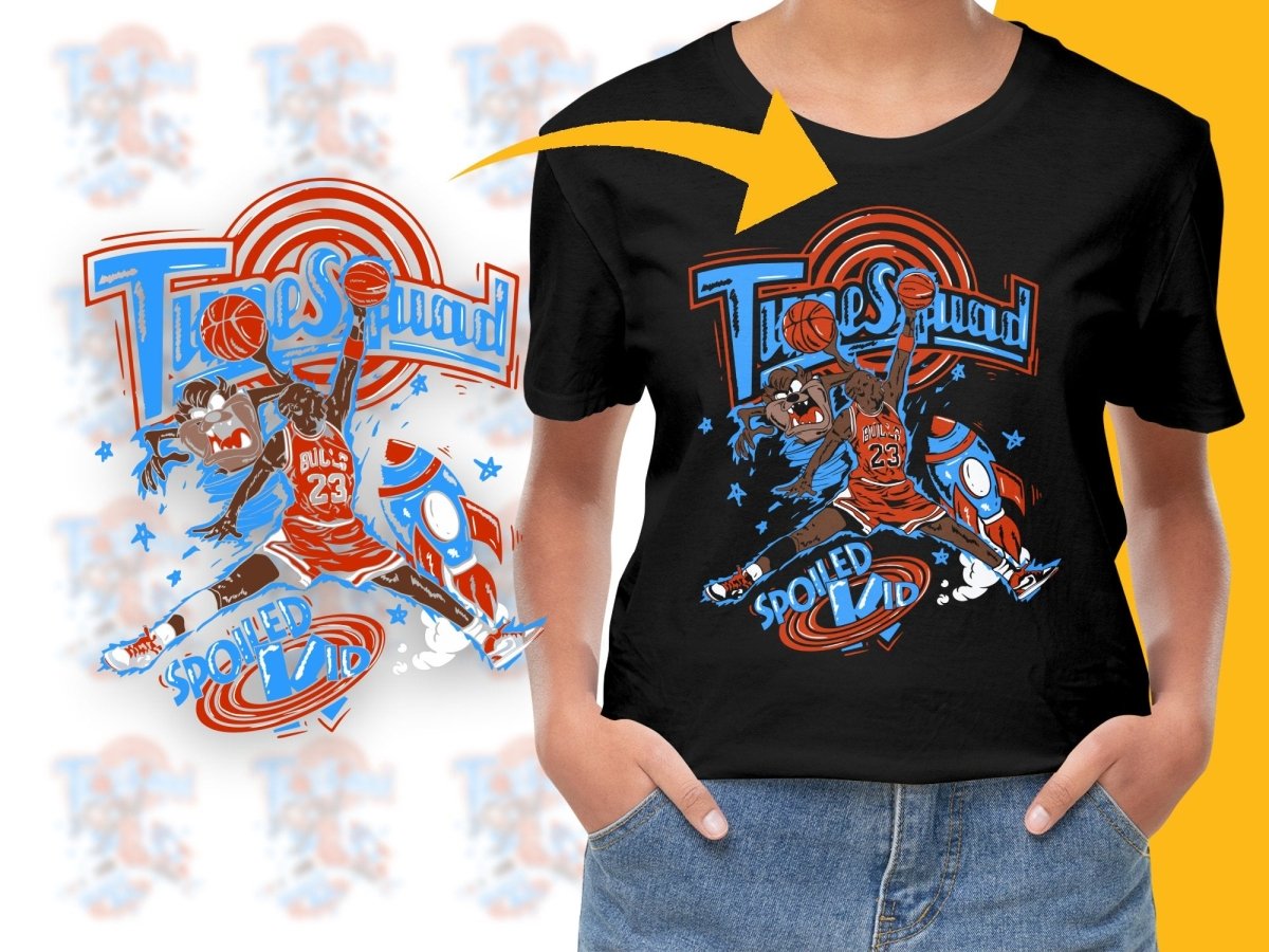 Tune Squad Spoiled Kid Basketball Graphic PNG File - Teepew