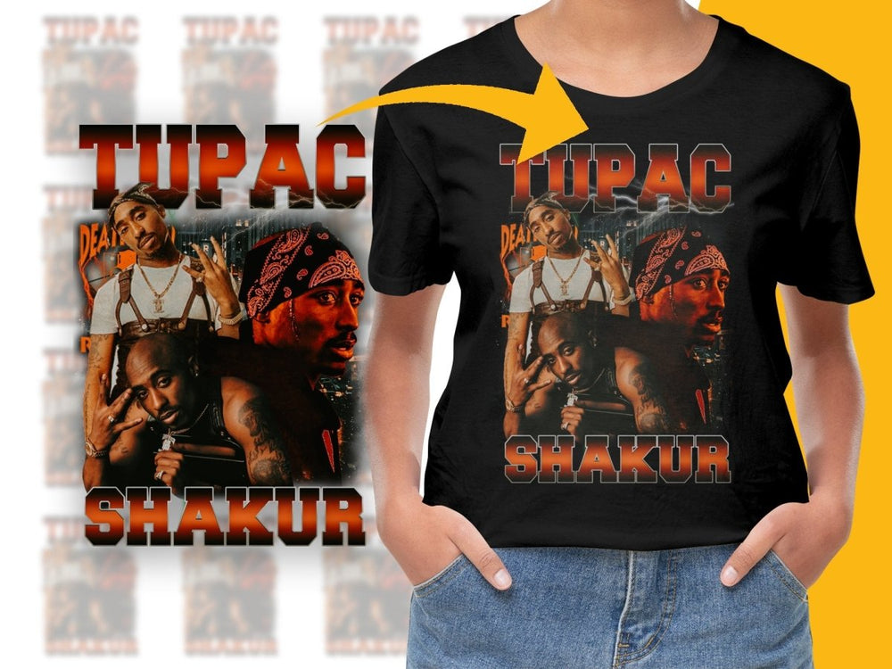 Tupac Shakur Graphic Streetwear PNG File - Teepew
