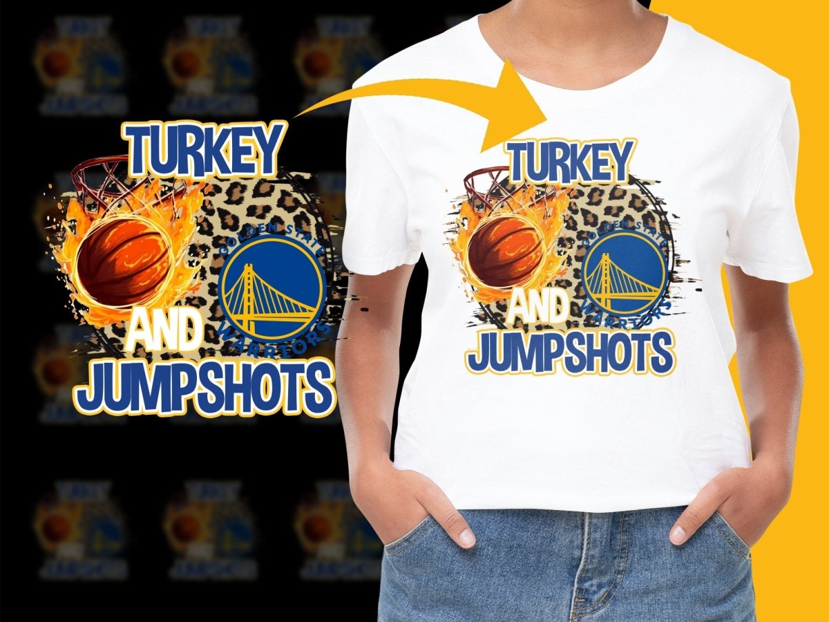 Turkey and JumpShots Golden State Warriors PNG File - Teepew