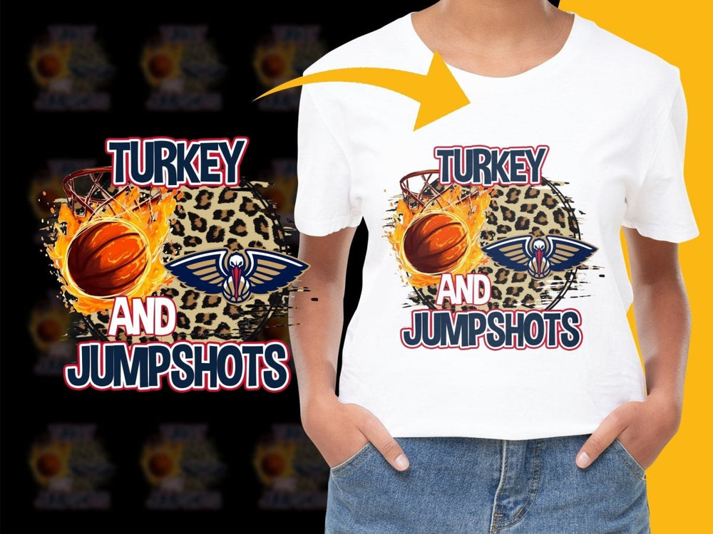 Turkey And Jumpshots New Orleans Pelicans PNG File - Teepew