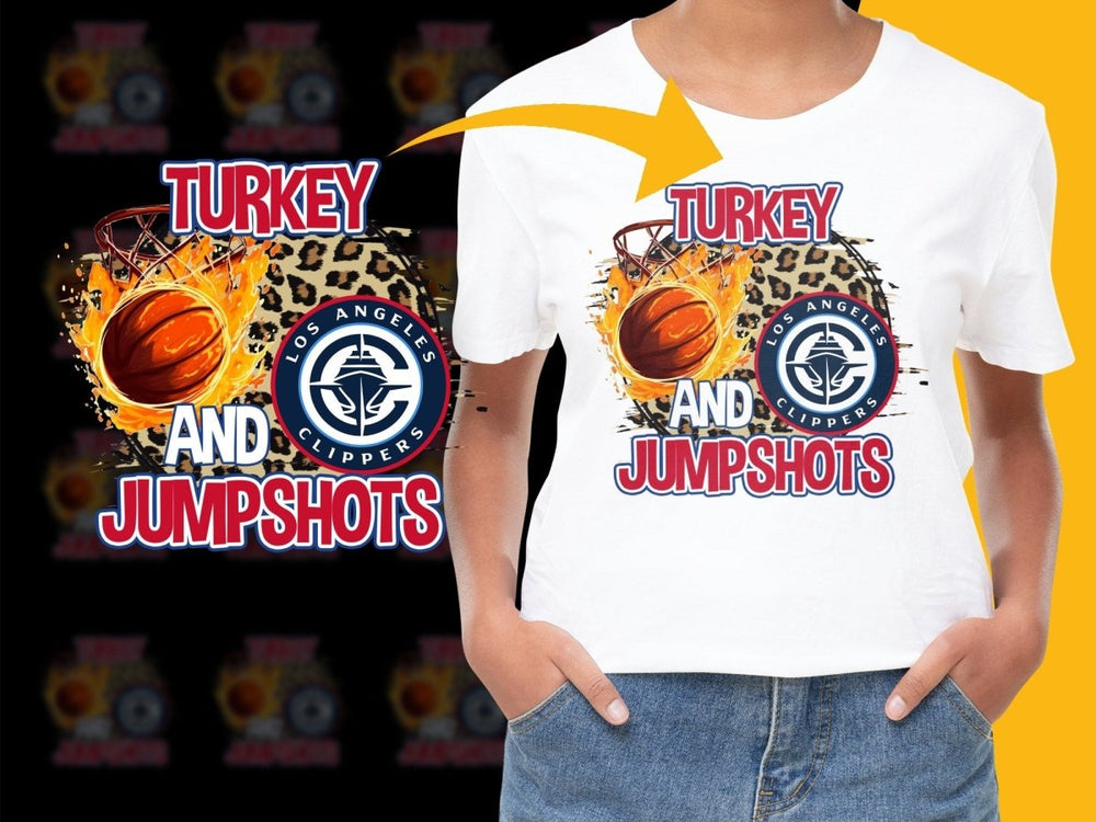 Turkey And Los Angeles Clippers JumpShots PNG File - Teepew