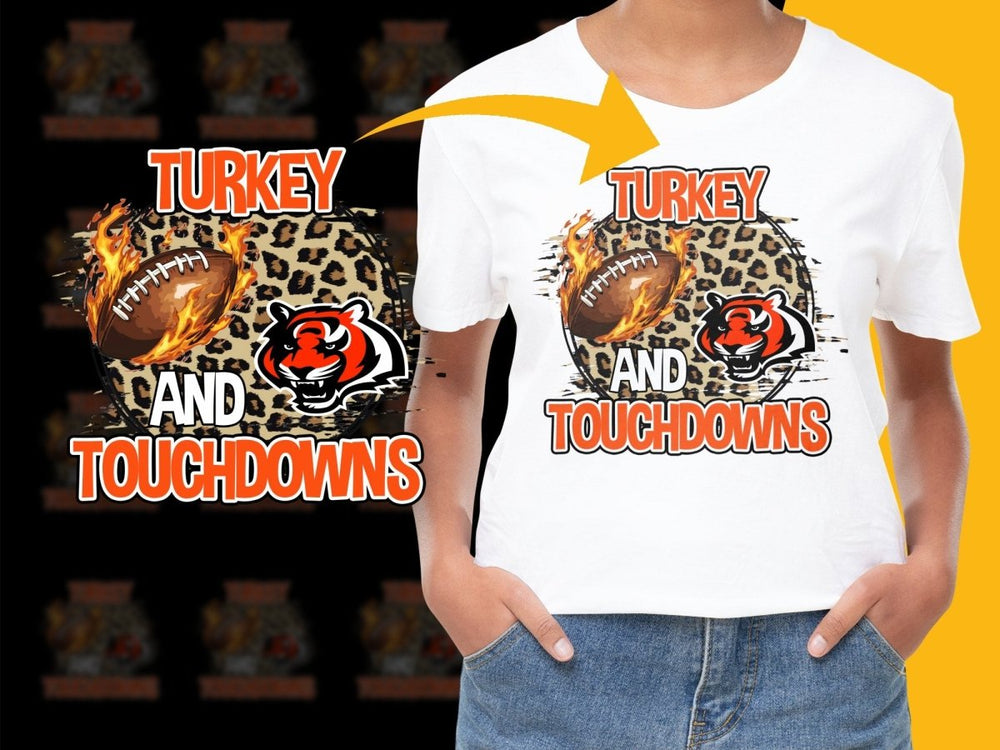 Turkey And Touchdowns Cincinnati Bengals PNG File - Teepew