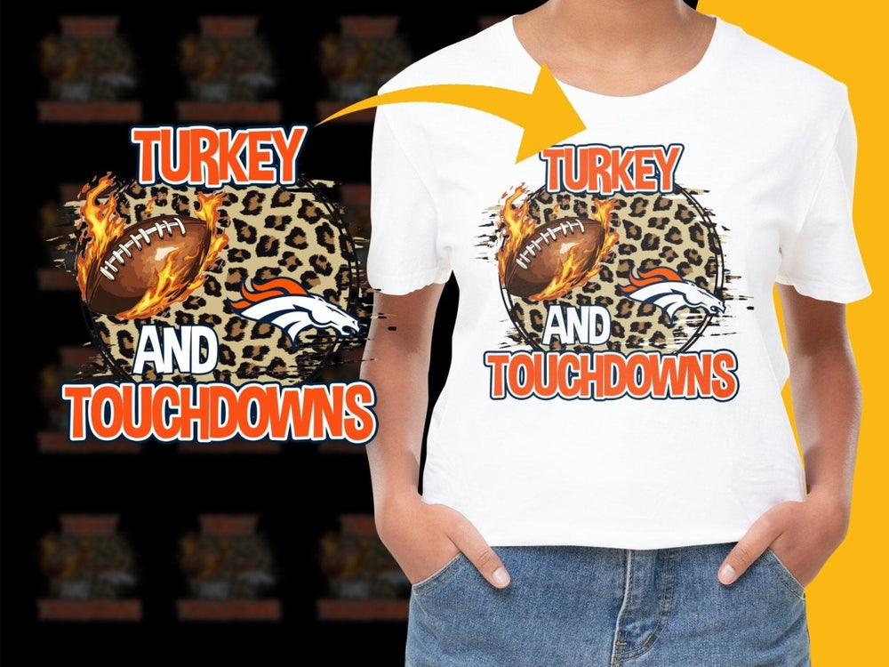 Turkey And Touchdowns Denver Broncos Theme PNG File - Teepew
