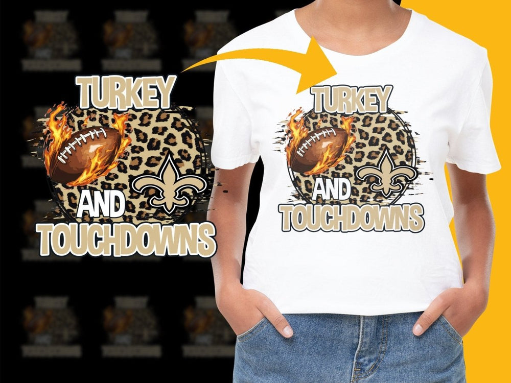 Turkey and Touchdowns Football Team PNG File - Teepew