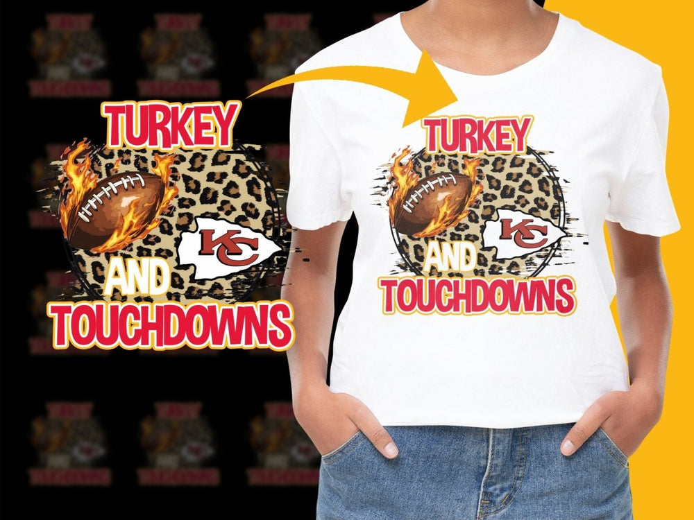 Turkey And Touchdowns KC Chiefs Leopard PNG File - Teepew