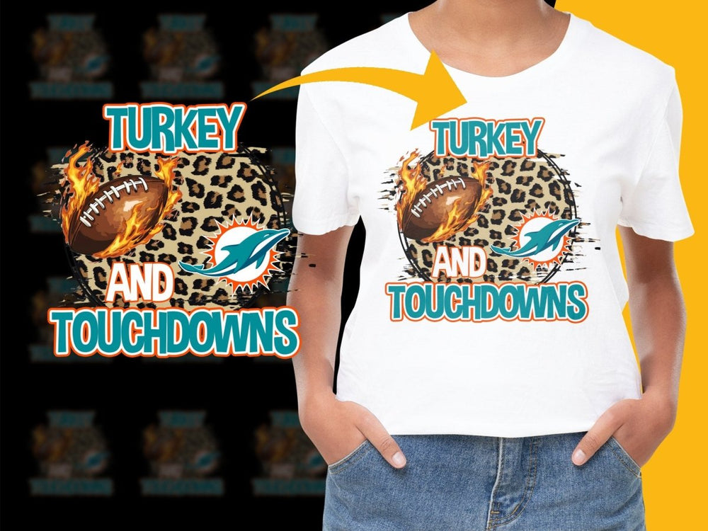 Turkey and Touchdowns Miami Dolphins PNG File - Teepew