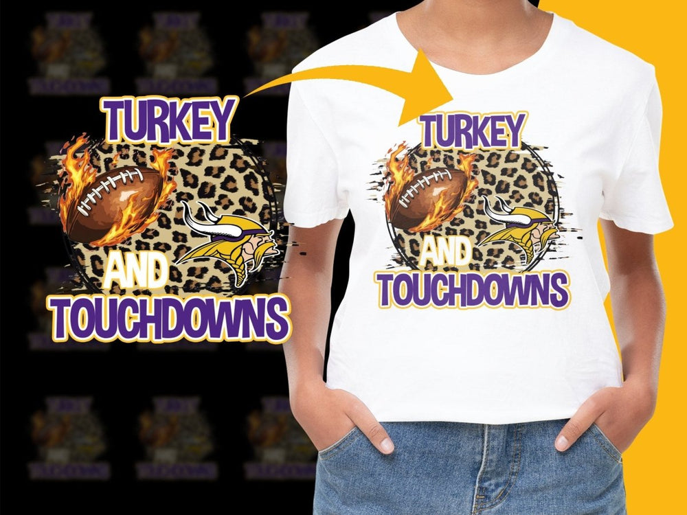 Turkey And Touchdowns Minnesota Vikings PNG File - Teepew