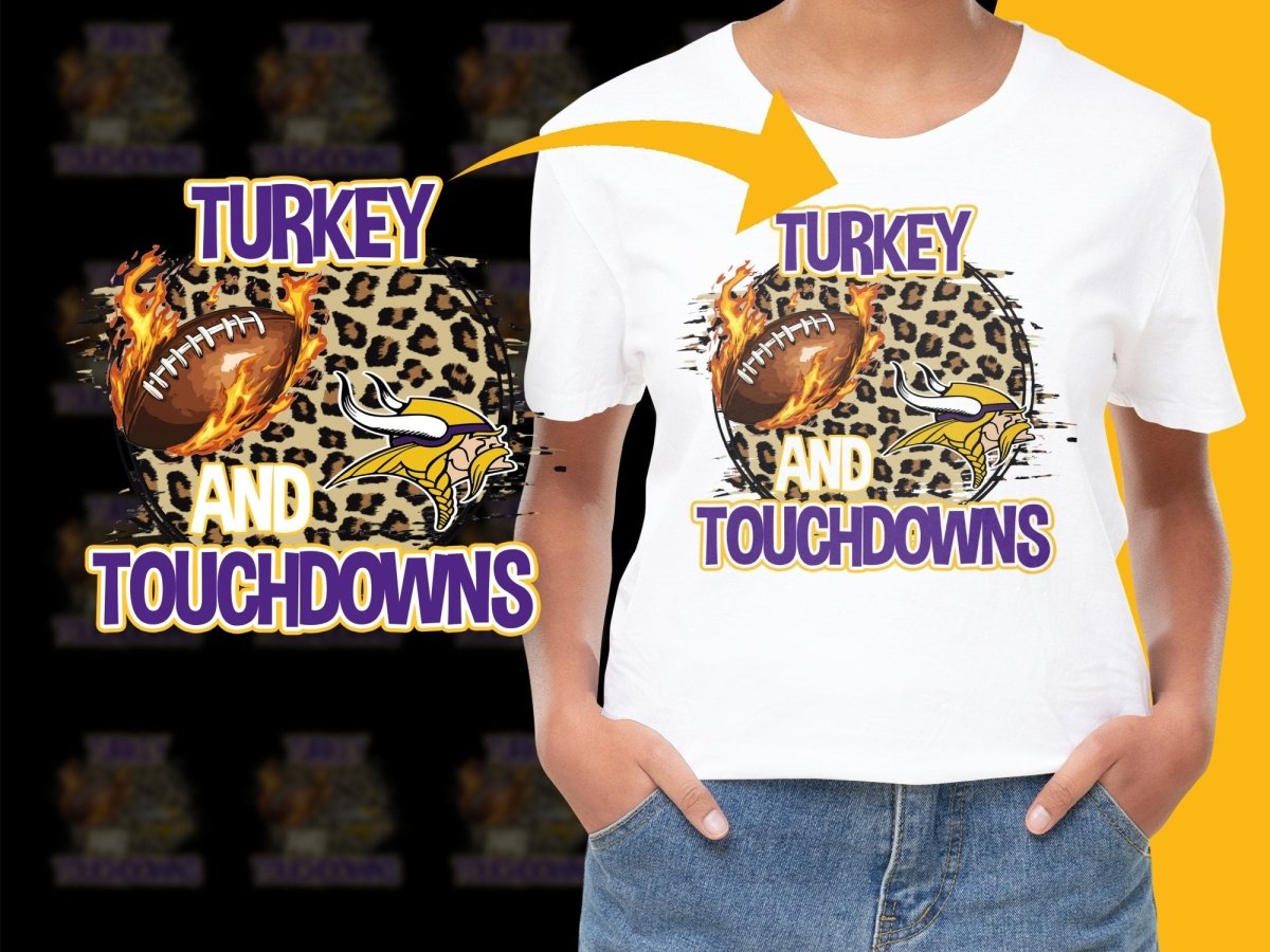 Turkey And Touchdowns Minnesota Vikings PNG File - Teepew