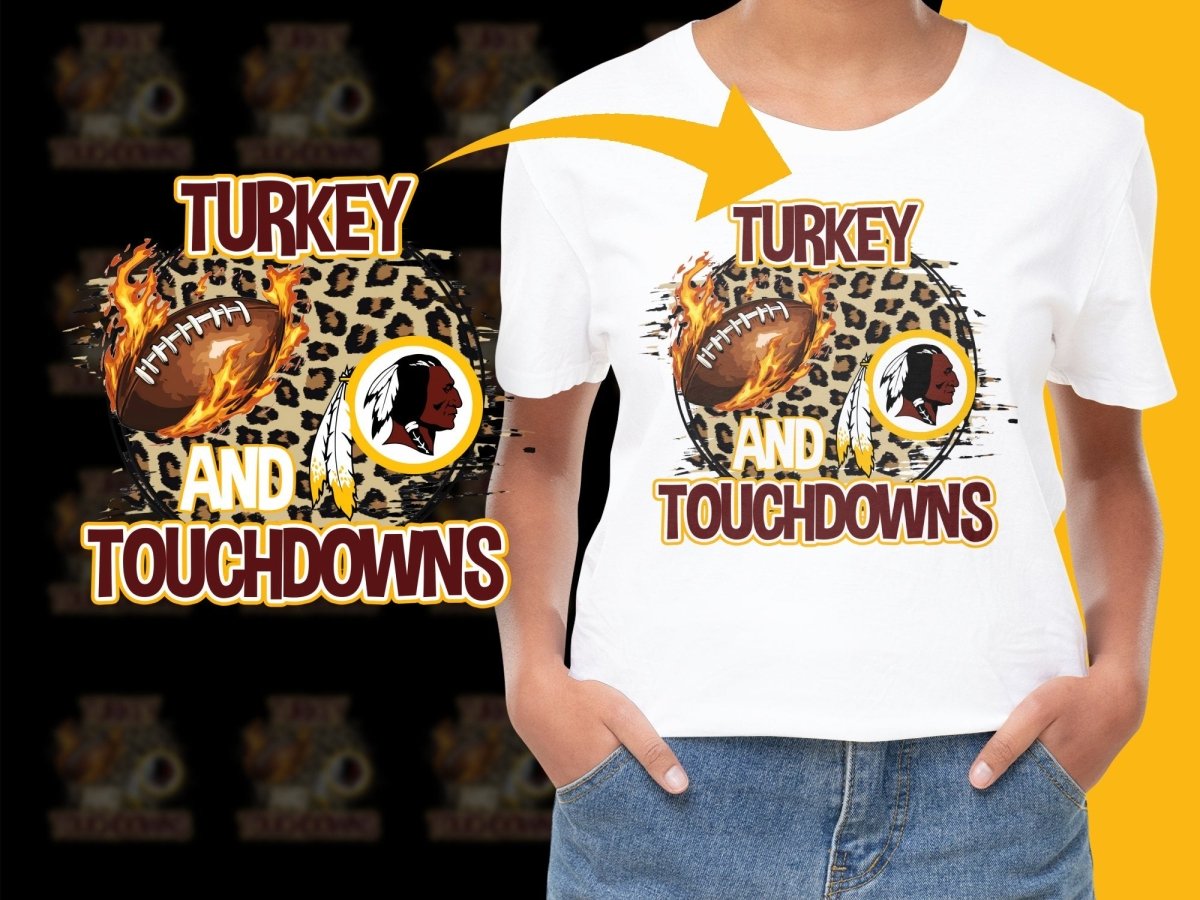 Turkey and Touchdowns NFL Football PNG File - Teepew