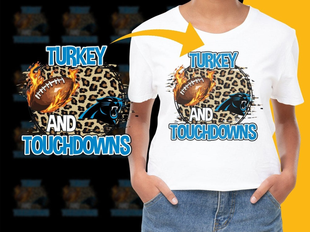 Turkey and Touchdowns Panthers Themed PNG File - Teepew
