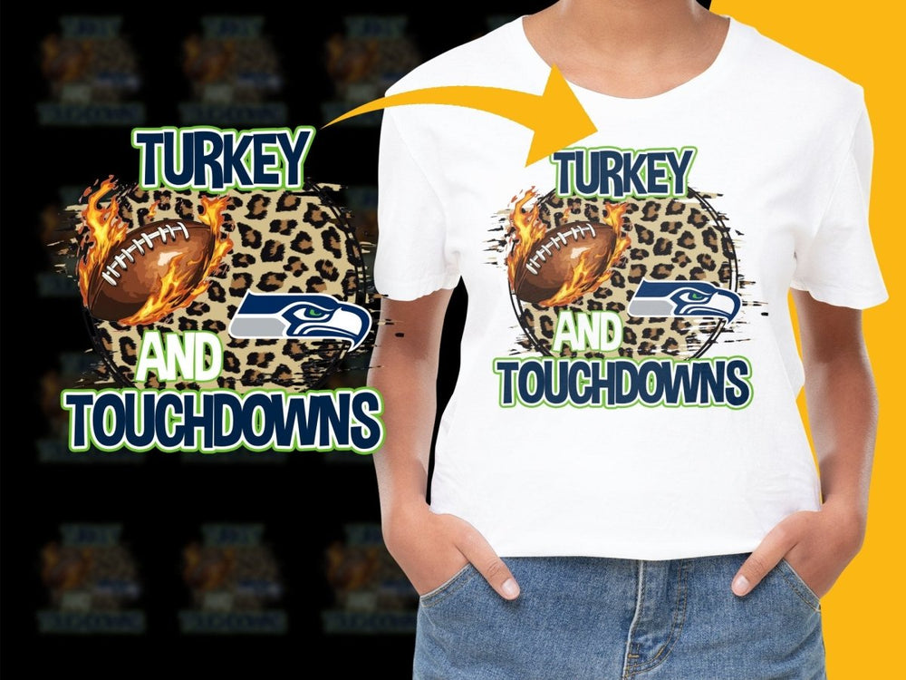 Turkey and Touchdowns Seattle Seahawks PNG File - Teepew