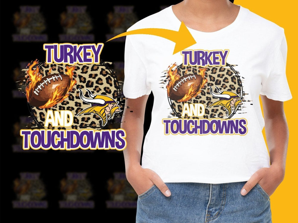 Turkey And Touchdowns Vikings PNG File - Teepew