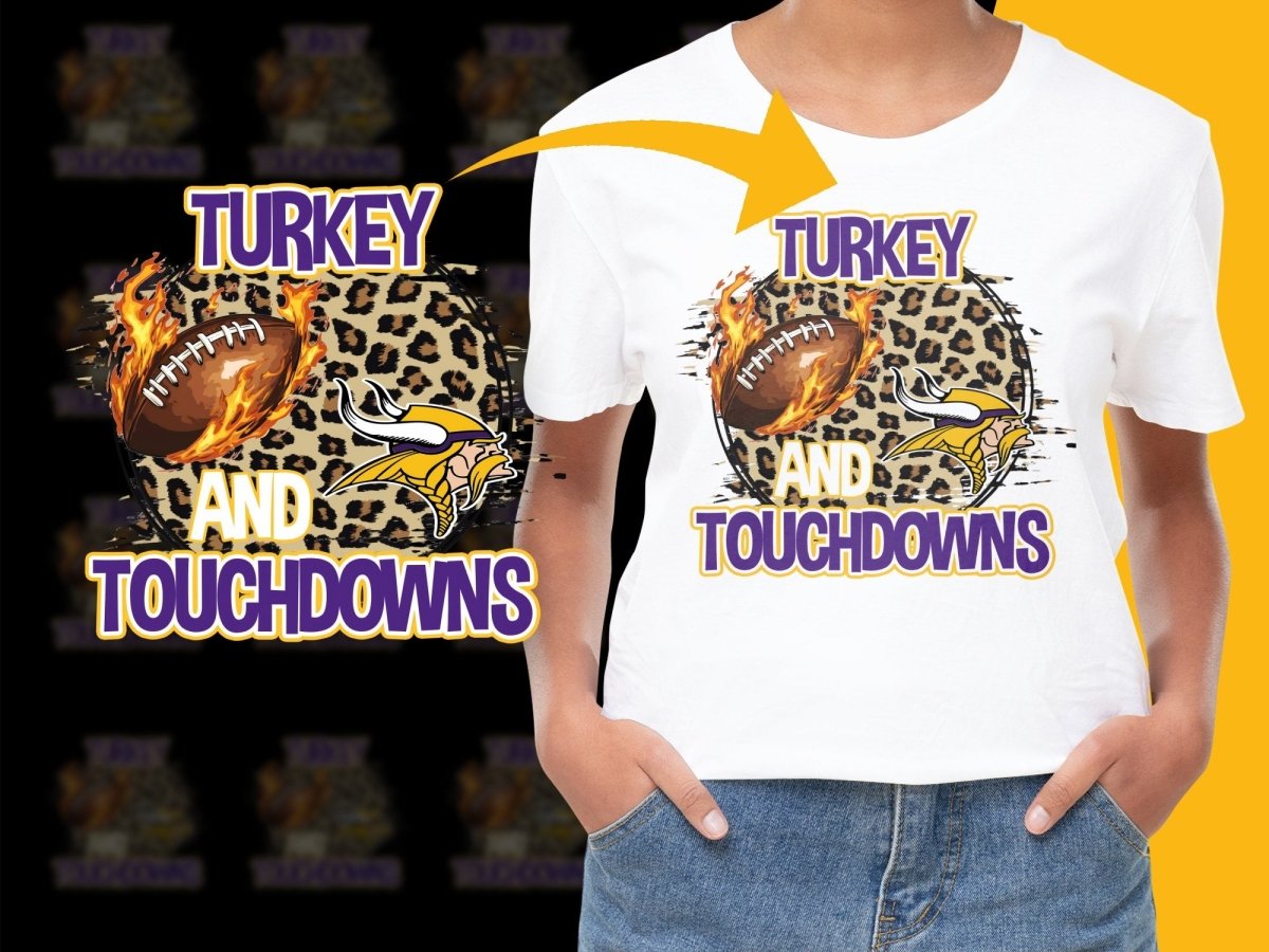 Turkey And Touchdowns Vikings PNG File - Teepew