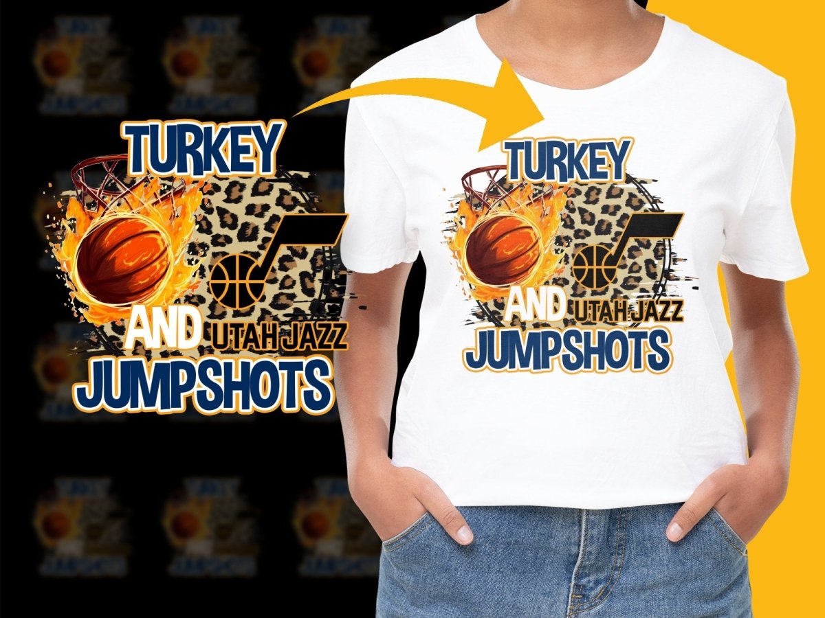 Turkey And Utah Jazz Jump Shots PNG File - Teepew