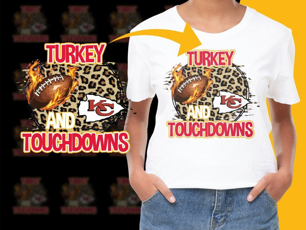 Turkey Touchdowns Thanksgiving Chiefs PNG File - Teepew