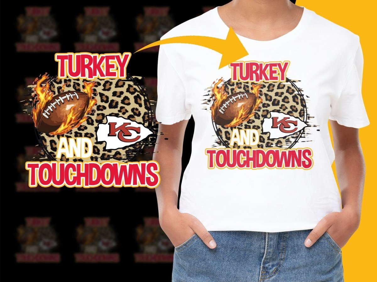 Turkey Touchdowns Thanksgiving Chiefs PNG File - Teepew