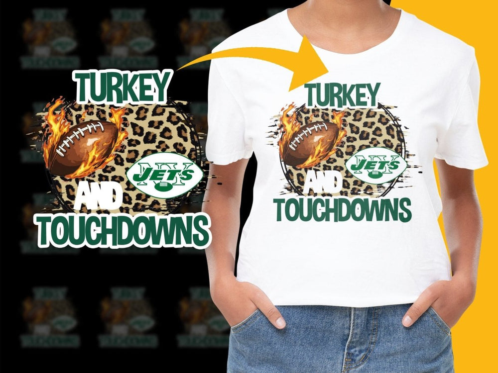 Turkey Touchdowns Thanksgiving Jets PNG File - Teepew