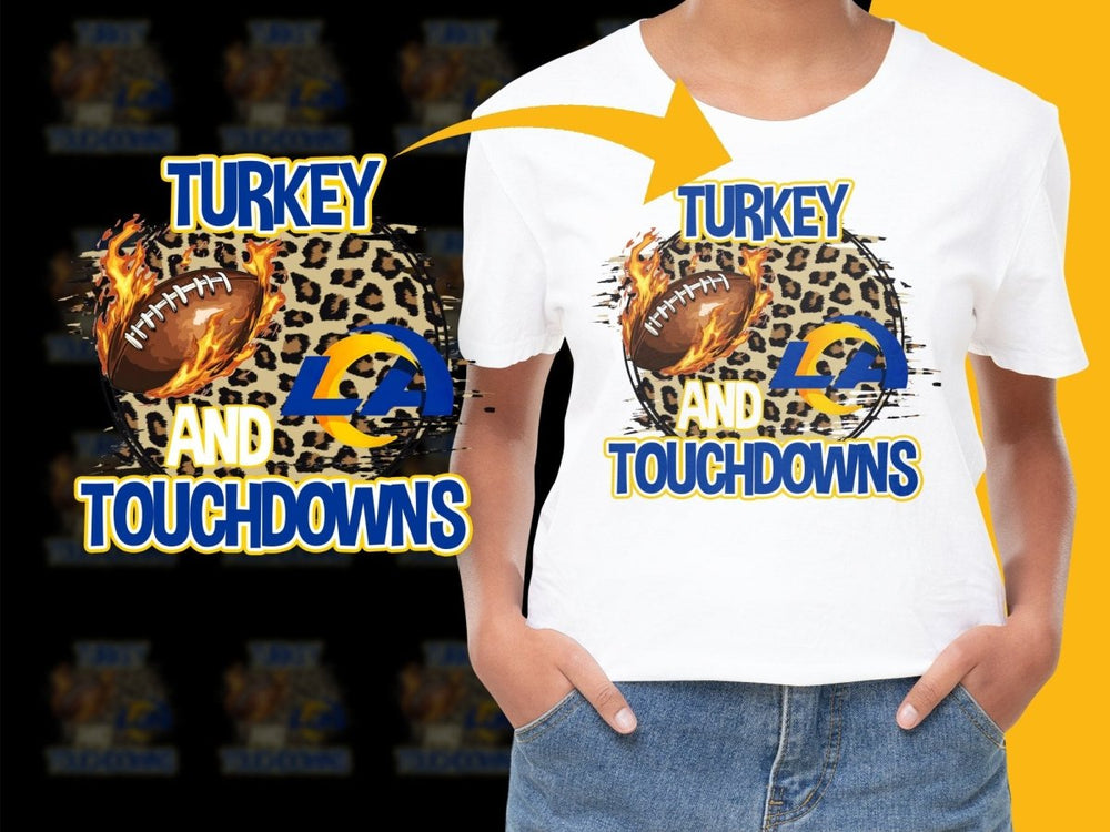 Turkey Touchdowns Thanksgiving Los Angeles Rams PNG File - Teepew
