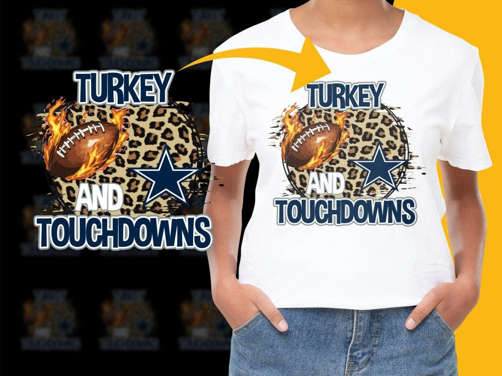Turkey Touchdowns Thanksgiving PNG File - Teepew