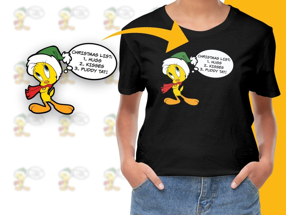 Tweety Bird Christmas Wishlist Funny PNG File - Teepew