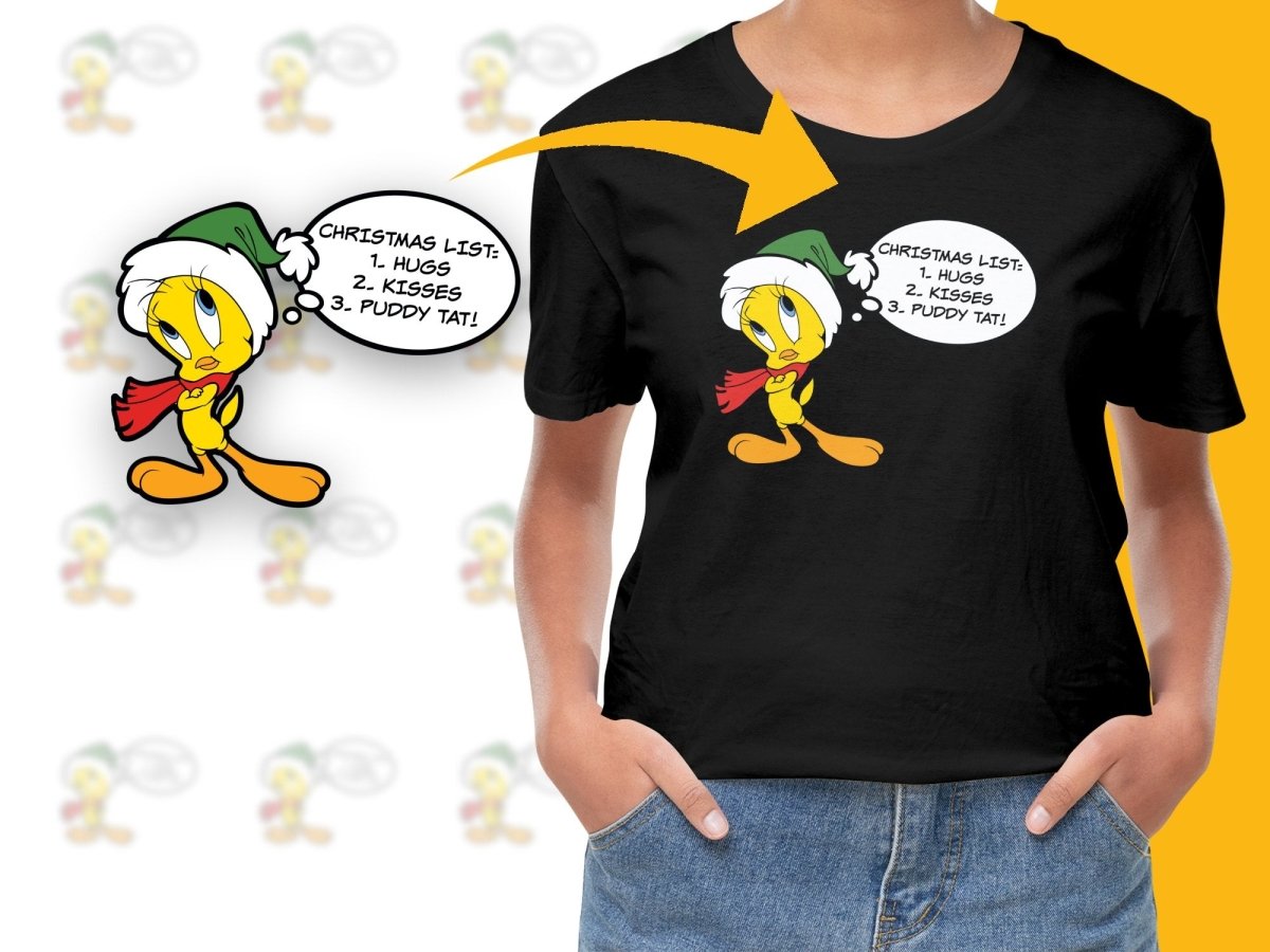 Tweety Bird Christmas Wishlist Funny PNG File - Teepew