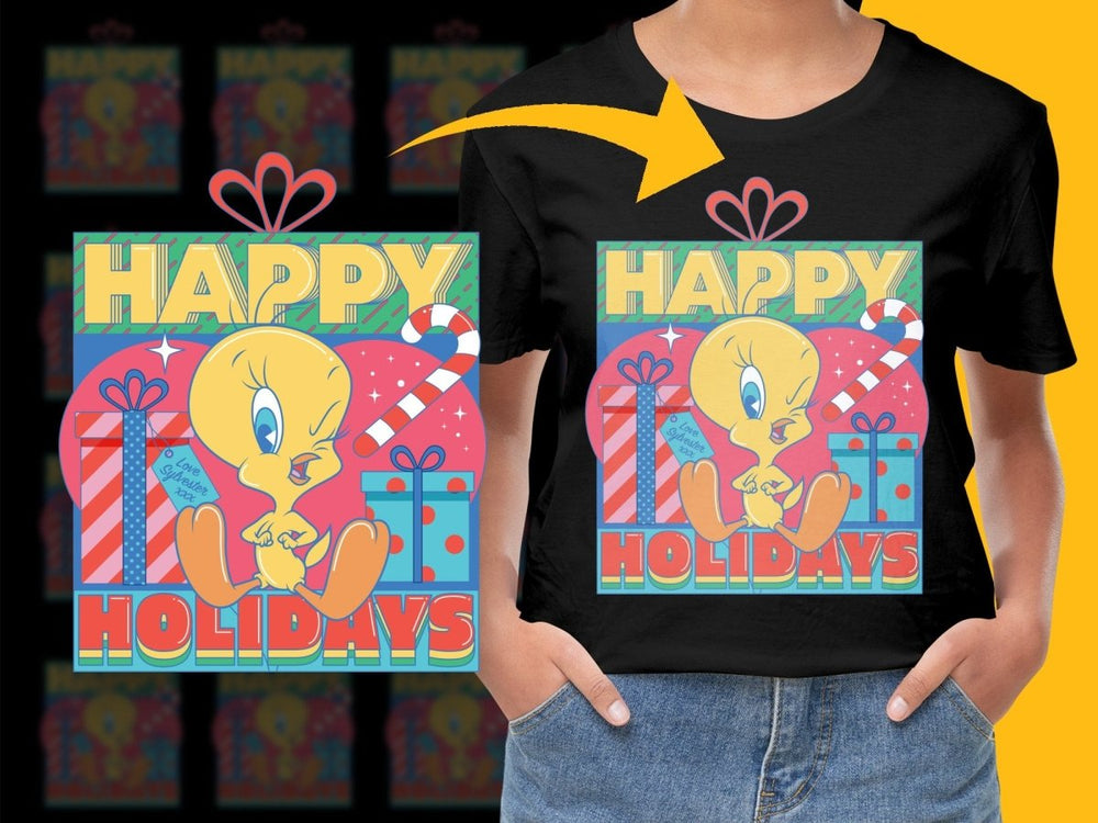 Tweety Christmas Happy Holidays PNG File - Teepew