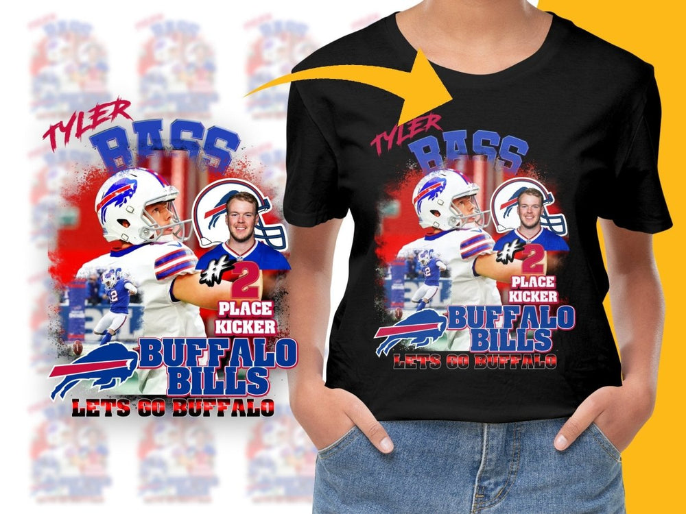 Tyler Bass Buffalo Bills Lets Go Buffalo PNG File - Teepew