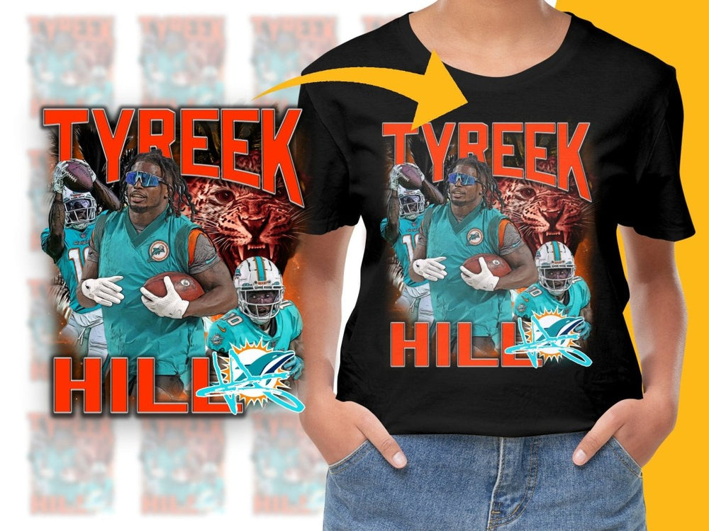 Tyreek Hill Miami Dolphins Action Bootleg PNG File - Teepew