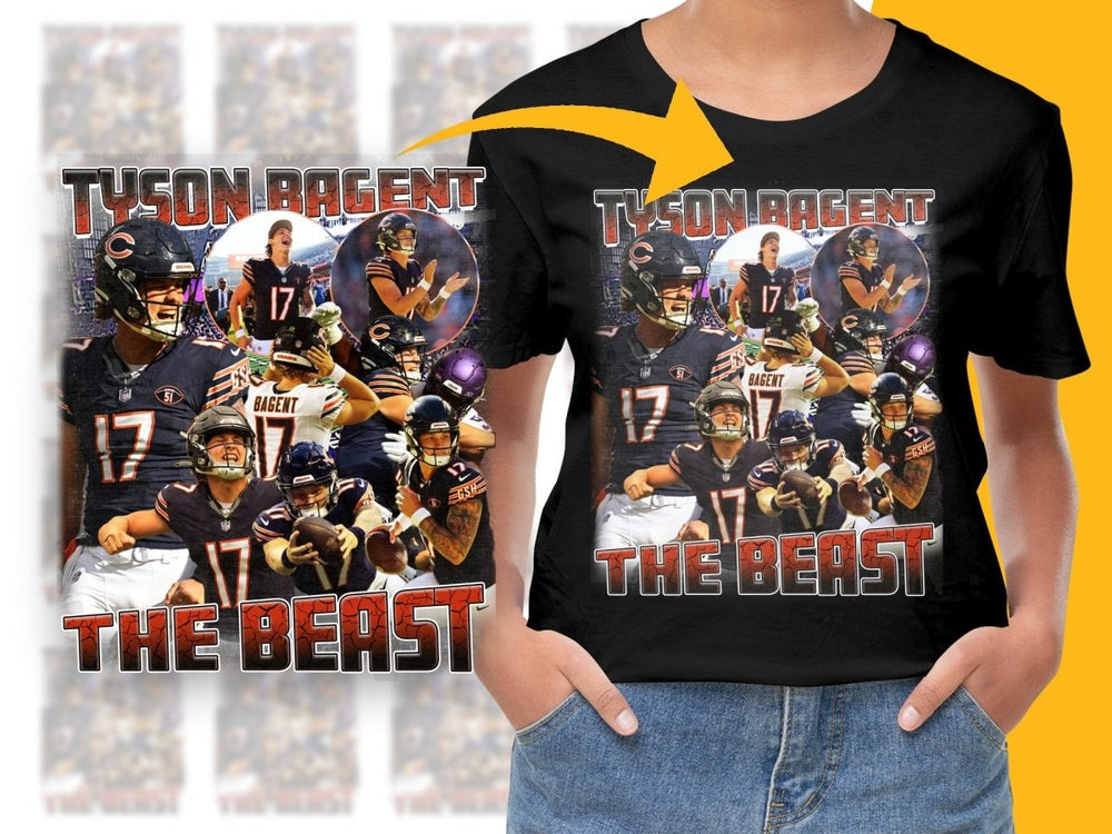 Tyson Bagent The Beast Sports Fan PNG File - Teepew