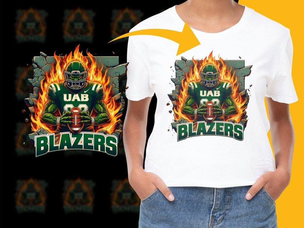 UAB Blazers Fearsome Football Player PNG File - Teepew