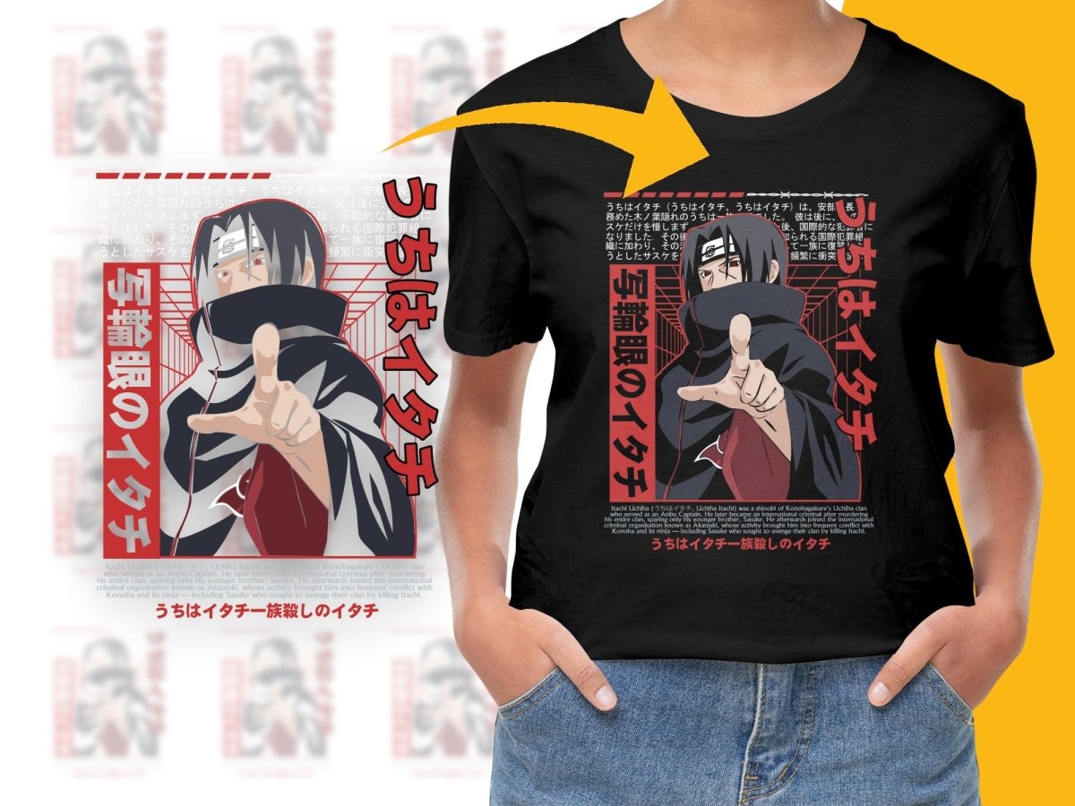 Uchiha Itachi Animated Clan Avenger Design PNG File - Teepew