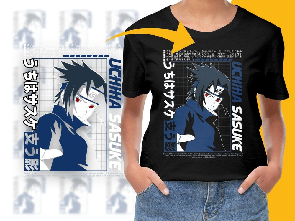 Uchiha Sasuke Anime Graphic Cool Design PNG File - Teepew