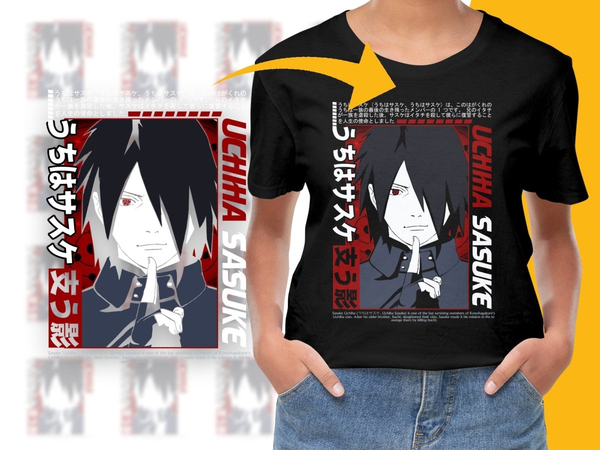 Uchiha Sasuke Cool Graphic Anime Design PNG File - Teepew