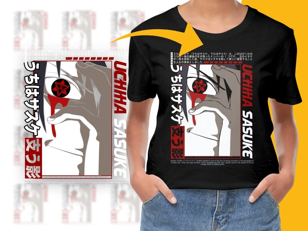 Uchiha Sasuke Design Stylish Anime Fan PNG File - Teepew