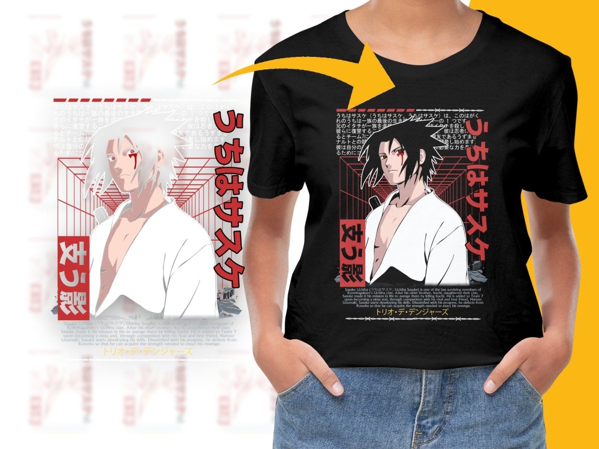 Uchiha Sasuke Stylish Design Graphic Anime PNG File - Teepew