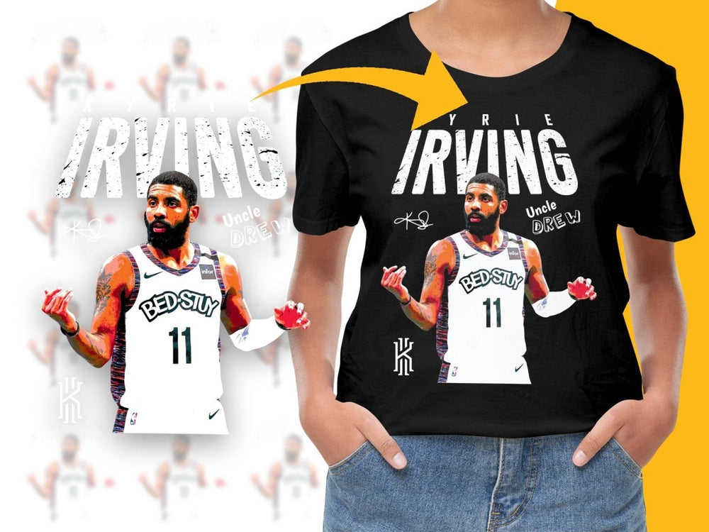 Uncle Drew Kyrie Irving Bed - stuy Brooklyn Nets Basketball Player PNG File - Teepew