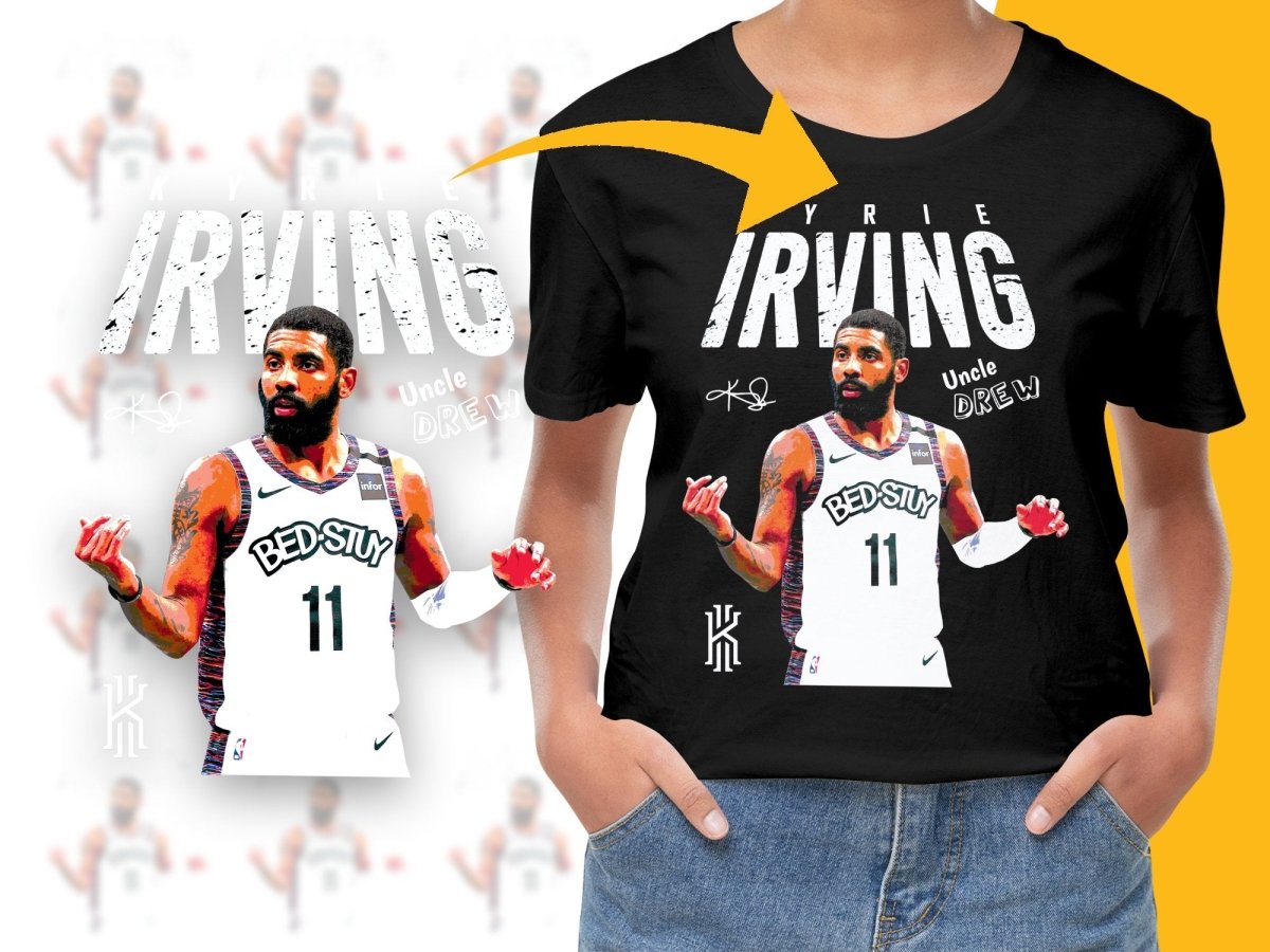 Uncle Drew Kyrie Irving Bed - stuy Brooklyn Nets Basketball Player PNG File - Teepew