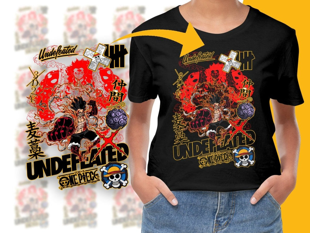 Undeafeated One Piece Gear Fourth Luffy Anime PNG File - Teepew